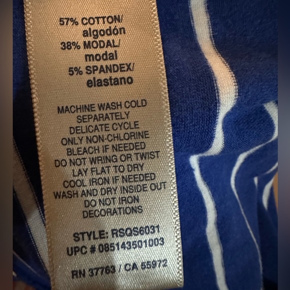 Rafaella blue/white stripe dress size M - Picture 9 of 9